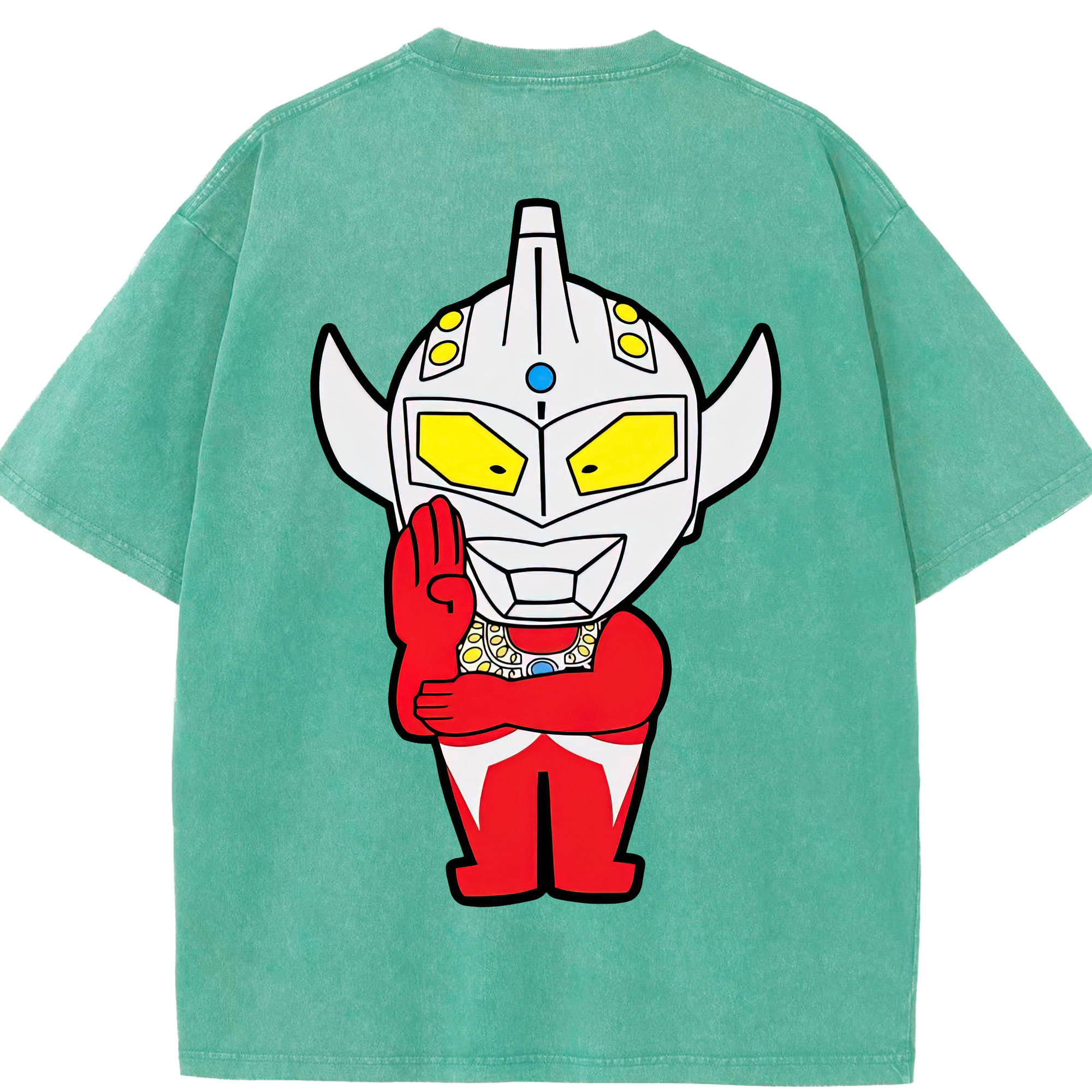 （画像用） ウルトラマン Ultraman 綿100% ヴィンテージ風 半袖Tシャツ（背面プリント）